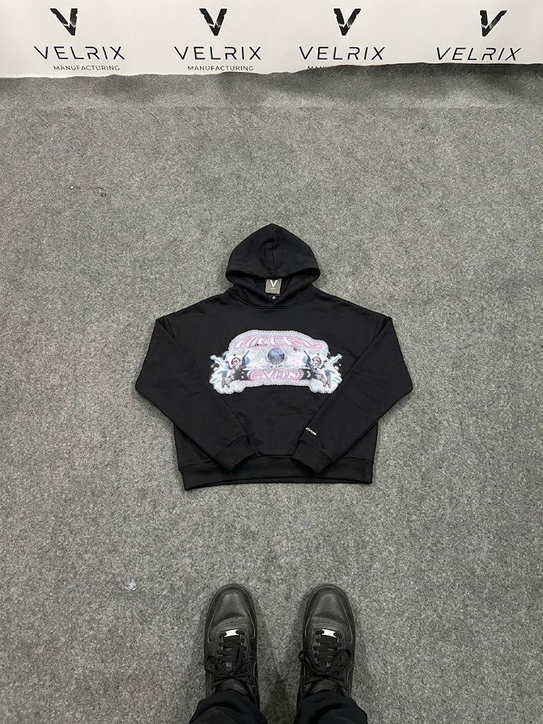 Velrix Graphic Black Hoodie